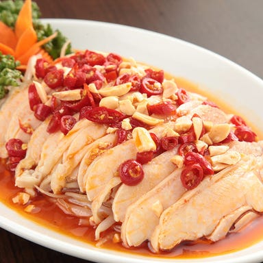 四川料理 私家麺館・福 横浜鶴屋町店_蒸し鶏の四川風ソース~よだれ鶏~