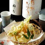 日本酒と天ぷらで和の味わいを堪能
