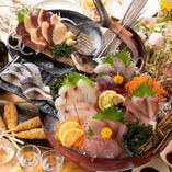 魚は堺港から直産のものをメインに使用しているので、新鮮なものをお召し上がりいただけます。