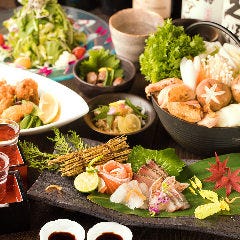 『お刺身権兵衛コース』 刺身盛り合わせや選べるお鍋など♪3時間飲み放題付き全7品3980円