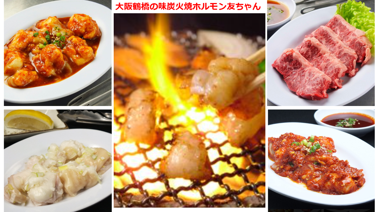 大阪鶴橋の味炭火焼ホルモン友ちゃん