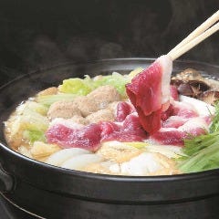 季節のお鍋を楽しむ【和鴨すきコース】旨味あふれる鴨をお鍋で堪能。お造り、お蕎麦又は雑炊など全5品