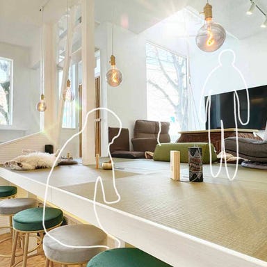 食堂&Cafe ‐ 猫に、優しく。‐_猫と目が合う カウンター席