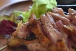地鶏料理（たたき、刺身、内臓、焼き物）