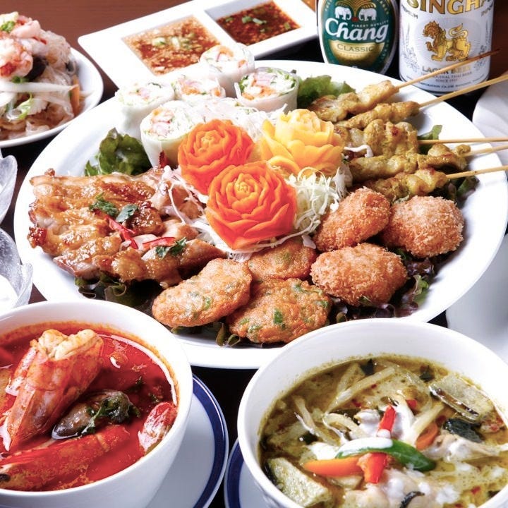 人気のタイ料理が凝縮されたタイ料理満喫プラン 飲み放題付トムヤムクンコースの詳細 タイレストラン シヤー トムヤムクン ポーチャナー 上野 タイ料理 ぐるなび