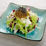 揚げじゃこと白菜のサラダ ～香味白ドレッシング～