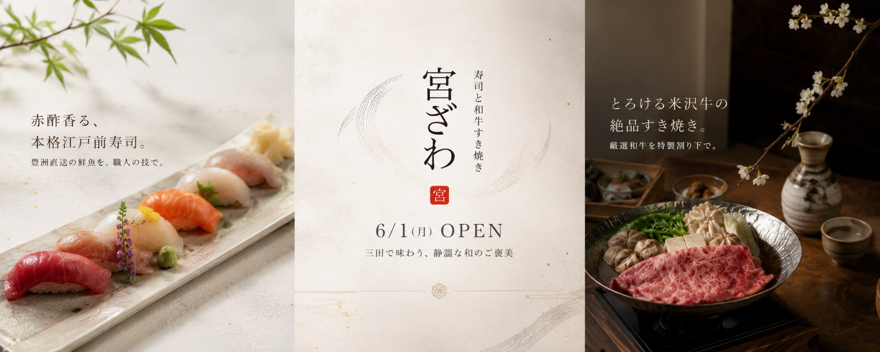 寿司と和牛すき焼き 宮ざわ
