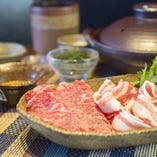 【食べ比べコース】
沖縄ブランドの牛と豚を両方とも楽しめます