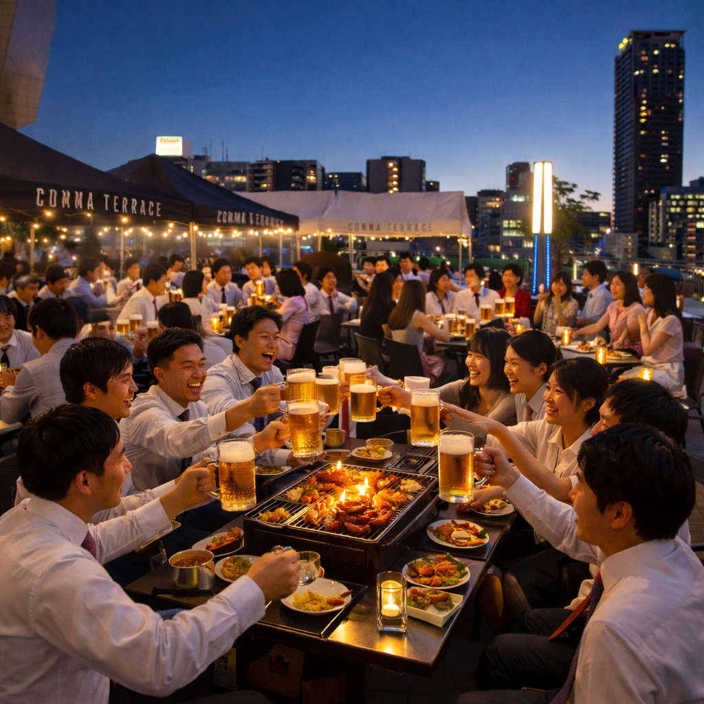 ビアガーデン＆バーベキュー COMMA Terrace 大阪難波 2026（なんば
