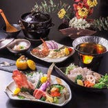 魚介やお肉、野菜など、旬の食材を使用したコースを豊富にご用意