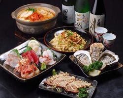 すべてのコースで、料金に合わせた地酒が飲める！