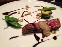【ランチ】魚料理と特選国産牛肉のステーキのフルコース