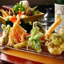 お料理７品 季節の厳選食材を堪能する天ぷらコース「嵯峨野Sagano」