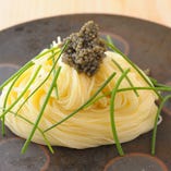 キャビアの和風冷製パスタ
