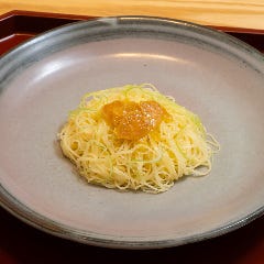 自家製生からすみの冷製パスタ