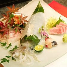 旬の魚介を使用したお料理をご提供