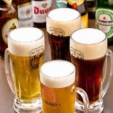 生ビールはアサヒ・黒・道頓堀ビール