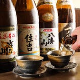お料理に合わせて厳選した日本酒はぐい飲みで豪快にご提供します