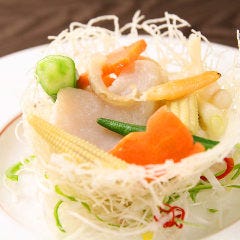 平木貝・ミル貝と季節野菜の薄塩炒め巣篭もり風