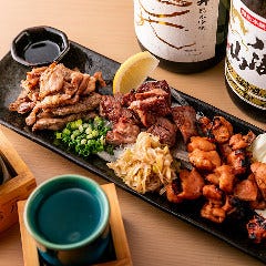 八王子 長崎県五島列島直送 大衆酒場 クジラ商店_【3H飲み放題付】「堪能コース」炭火で焼く肉と五島の鮮魚が楽しめる肉と魚のコラボ全8品｜歓送迎会・宴会
