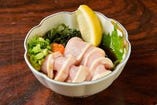 鶏むね肉のたたきポン酢　550円