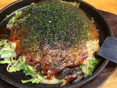 広島お好み焼き　豚玉麺