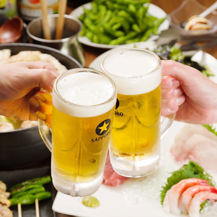 やきとり鷹正_生ビール・ワイン・各種カクテルなど約50種をご用意!アラカルトご利用時に♪『2時間単品飲み放題』