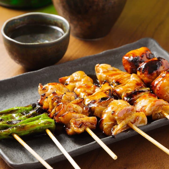 やきとり鷹正_【お得に宴会】名物「錦爽どり」のやきとりご堪能♪2H飲み放題付『鷹正お気軽ご宴会コース』(全5品)