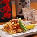 泳ぎイカを余すこと無く楽しむ！塩焼き or 天ぷらに調理して、無料でご提供！