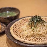 鳥スープつけ麺(鶏辛味噌付)