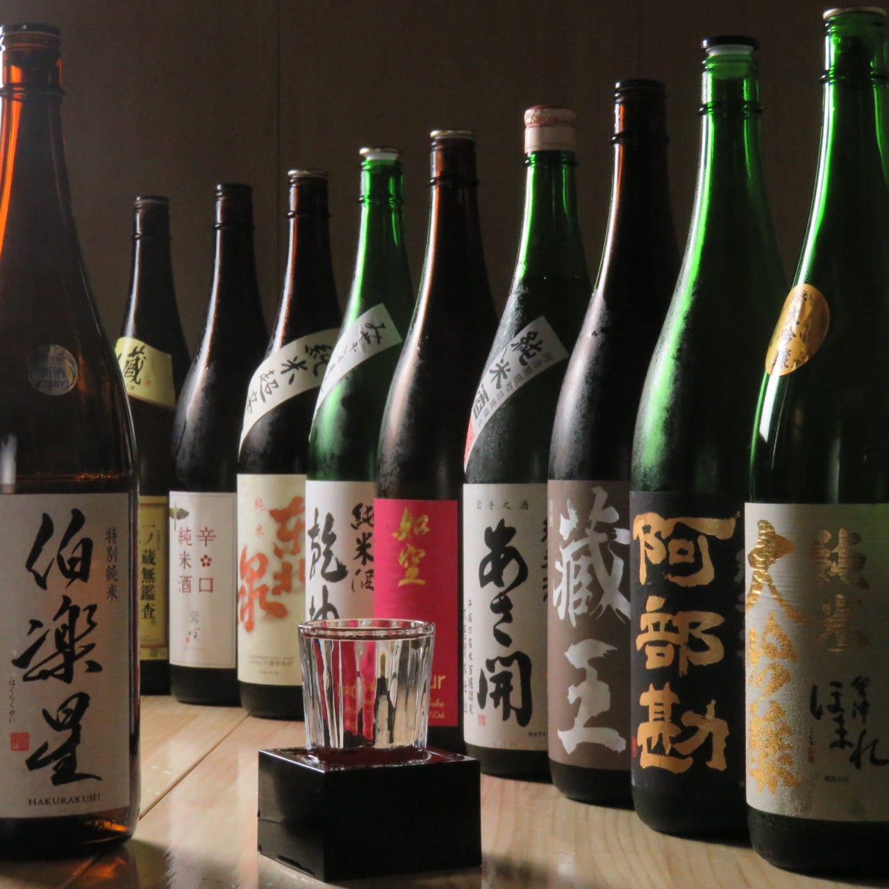 日本酒もコースで存分に味わえます。夏酒も仕入れました。
