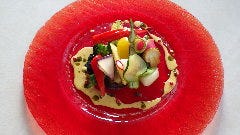 本日の鮮魚のスチーム　サフラン香る白ワインクリームソースで