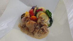 相模豚肩ロースのロティ　粒マスタードソース