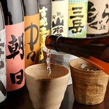 日本酒だけでなく、希少な焼酎を各種ご用意しております！