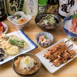 【ぐるなび限定 4/1～】天ぷら＋串焼き3種スタンダードコース（全8品）