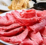 神戸牛食べ放題『神戸牛コース　神戸牛前バラ』
しゃぶしゃぶかすきやき選んでください。