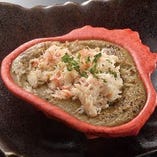 特製カニ味噌焼き