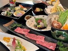 メイン料理は奈良の黒毛和牛大和牛しゃぶしゃぶのお料理です。