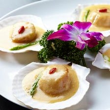 ホタテ貝柱上海蟹カニミソソース
