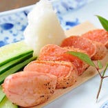 博多名物！炙り明太子　 ※系列店「うおごころ」の料理一例です。