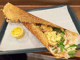 パリッとした食感が新鮮！　南インド式クレープ「ドサ」を求めてNYっ子が集まる『ハンプトン・チャツネ』